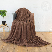 Плед 180х200 флис Роскошь Кофе Плед 180х200 флис Роскошь Кофе