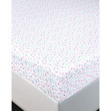 Простыня 90х200 на резинке трикотажная Перышко