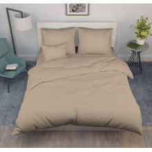 Пододеяльник 180х215 см поплин однотонный Кофе с молоком вид 1