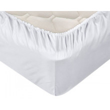 Простыня 160х200 на резинке сатин Перламутр