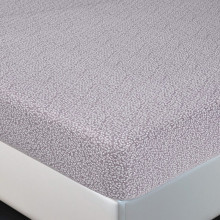 Простыня 160х200 на резинке трикотажная Лоза капучино