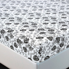 Простыня 90х200 на резинке трикотажная Роза