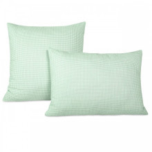 Наволочки 70х70 трикотажные (2шт) Клетка зеленая